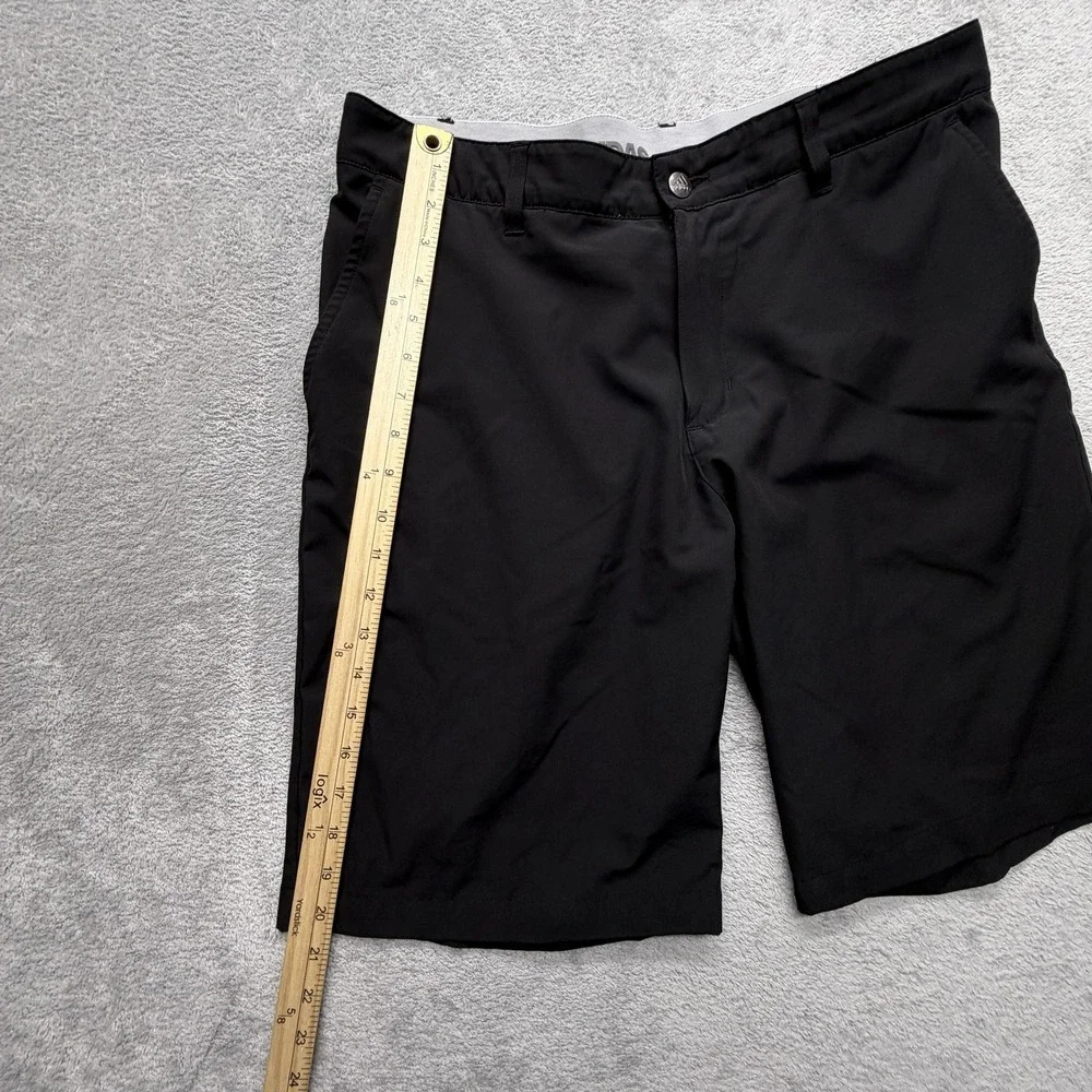 Adidas‎ Golf Shorts Mens 34 Black Bermuda Polyester Spandex Stretch